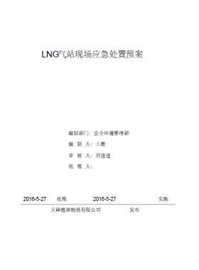 LNG站所現(xiàn)場處置應(yīng)急預案資料